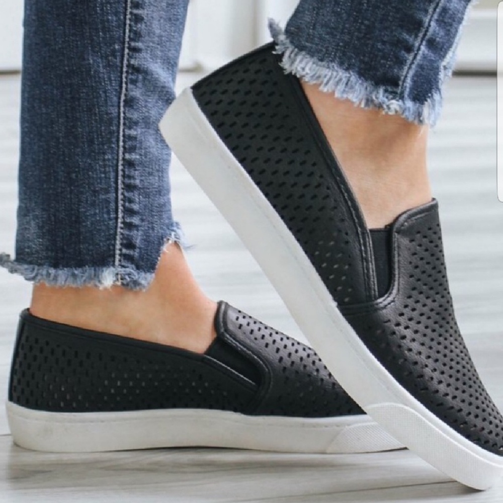 NIB **Vegan** Black slip ons